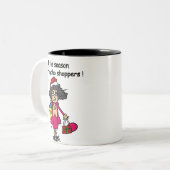 Saison der Psycho-Shopper Zweifarbige Tasse (Vorderseite Links)