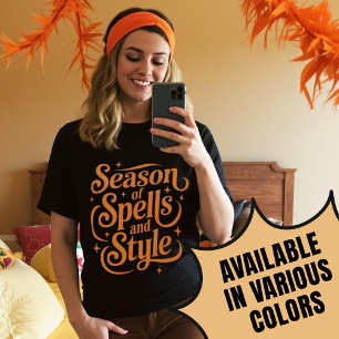 Saison der Zauber und Retro-Typografie im Stil T-Shirt