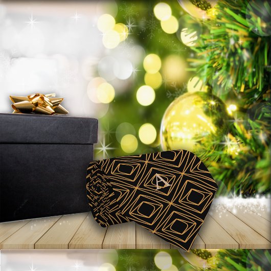 Saison Diamante Imitate Gold auf schwarz Krawatte