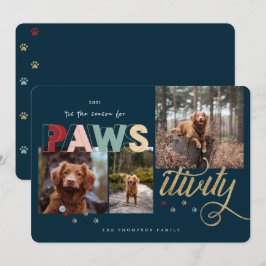 Saison für Pawsitivity Fun Pet 3 FotoCollage Feiertagskarte