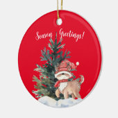 SAISON GREETINGS CHRISTMAS DEAR KERAMIK ORNAMENT (Links)