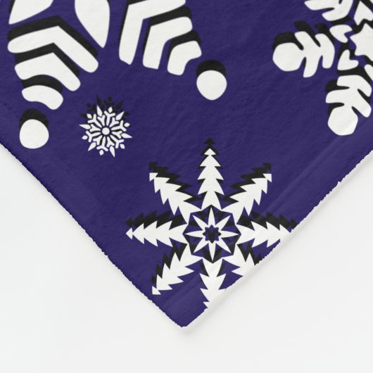 Saison Greetings Snowflakes | Blaue ⭐ ⭐ ⭐ ⭐ ⭐ Fleecedecke (Ecke)