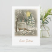 Saison Greetings Vintag (Stehend Vorderseite)