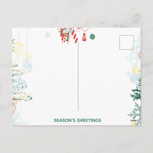 Saison Gruß alles Weihnachten Rot Grün (Rückseite)