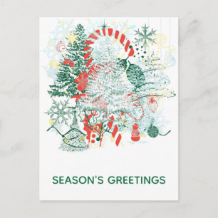 Saison Gruß alles Weihnachten Rot Grün