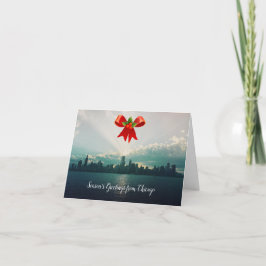Saison - Gruß Chicago Holiday Card Skyline Feiertagskarte