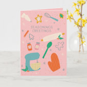 Saison Gruß Holiday Baking Grußkarte Karte (Gelbe Blume)