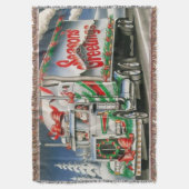 Saison Gruß Trucking Santa Decke (Vorderseite Vertikal)