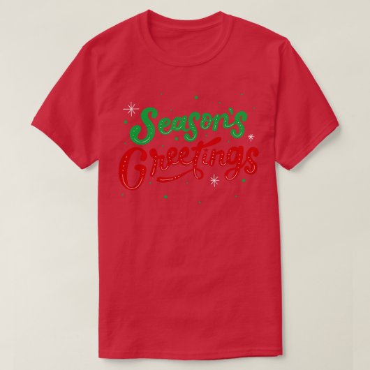 Saison Gruß Weihnachten Winterurlaub Saison T-Shirt (Design vorne)