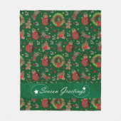 Saison Grüße Weihnachten Gingerbrot Männer Fleecedecke (Vorderseite)