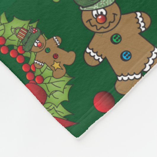 Saison Grüße Weihnachten Gingerbrot Männer Fleecedecke (Ecke)