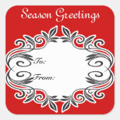 Saison Grußgeschenk Tag Quadratischer Aufkleber (Vorderseite)