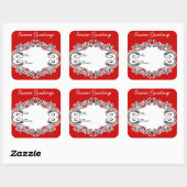 Saison Grußgeschenk Tag Quadratischer Aufkleber (Blatt)