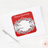 Saison Grußgeschenk Tag Quadratischer Aufkleber (Umschlag)