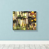 Saison II. Papierschneiden von Therese Kramer Leinwanddruck (Insitu (Holzboden))