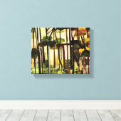 Saison II. Papierschneiden von Therese Kramer Leinwanddruck (Insitu (Holzboden))