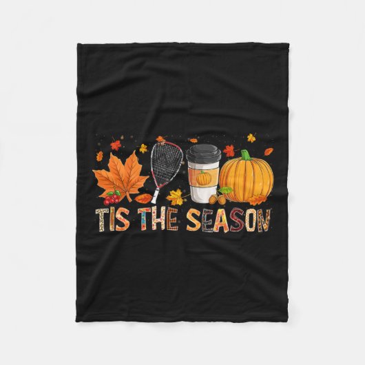 Saison Leopard Pumpkin Racquetball Halloween Fall Fleecedecke (Vorderseite)