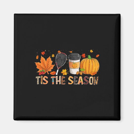 Saison Leopard Pumpkin Racquetball Halloween Fall Magnet (Vorne)