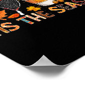 Saison Leopard Pumpkin Racquetball Halloween Fall Poster (Ecke)