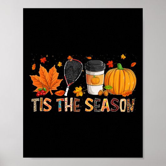 Saison Leopard Pumpkin Racquetball Halloween Fall Poster (Vorne)