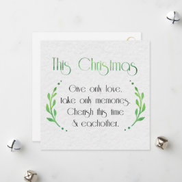 Saison Minimalistisch Sentiment mit Gold Schnörkel Feiertagskarte