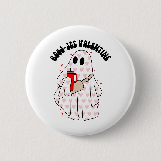 Saison Niedlich Ghost Valentine Kostüm Boujee Boo- Button (Vorderseite)