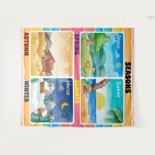 Saison pädagogisches Lernen Wandteppich (Vorderseite (Horizontal))