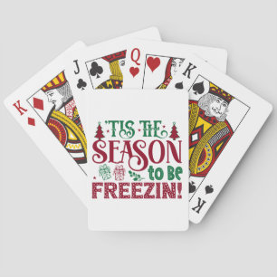 Saison, um lustig zu gefrieren Winter Schneemann Spielkarten