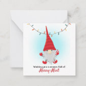 Saison voll mit der Merry Mint Elf Note Card Mitteilungskarte (Vorderseite)