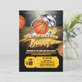 Saisonabschlussbankett Basketball Einladung (Stehend Vorderseite)