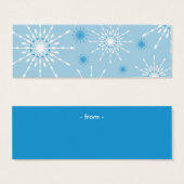 SAISONAL GIFT TAG: gemusterte Schneeflocke L5 (Vorne & Hinten)