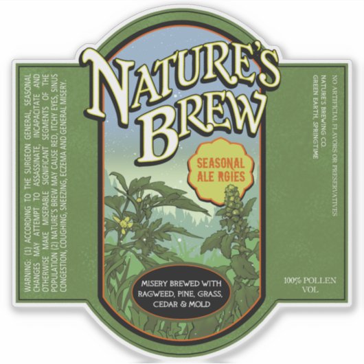 Saisonale Ale-Regionen Aufkleber (Vorderseite)