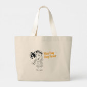 Saisonale Allergien: Hay, Hay, Hay Fieber. Jumbo Stoffbeutel (Rückseite)