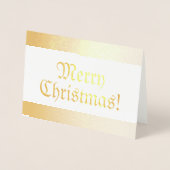 Saisonale Alt-modische Shiny Frohe Weihnachten Folienkarte (Vorderseite)