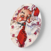Saisonale Dekoration und Whimsical Santa Claus Große Wanduhr (Winkel)
