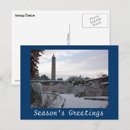 Saisonale Dublin Postkarte (Vorne/Hinten)