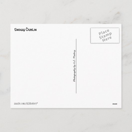 Saisonale Dublin Postkarte (Rückseite)