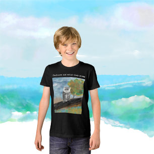 Saisonale Eulenmalerei in Naturwundern Tri-Blend Shirt