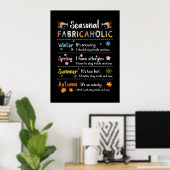 Saisonale Fabricaholische Winter Frühling Sommer H Poster (Heimbüro)