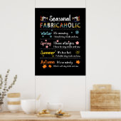 Saisonale Fabricaholische Winter Frühling Sommer H Poster (Küche)