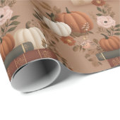 Saisonale Fall Pumpkin und Bücher Geschenkpapier (Rolleneckpunkt)