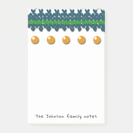 saisonale Familienhinweise mit benutzerdefiniertem Post-it Klebezettel (Vorderseite)