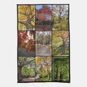 Saisonale Farben der Natur - Mischung aus Bäumen - Geschirrtuch