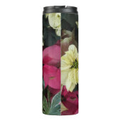 Saisonale Feiertage Poinsettias Thermosbecher (Rückseite)