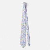 Saisonale Frühlings-Pastell-Blumenkrawatte Schlips Krawatte (Vorderseite)