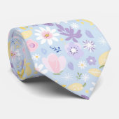 Saisonale Frühlings-Pastell-Blumenkrawatte Schlips Krawatte (Gerollt)
