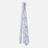 Saisonale Frühlings-Pastell-Blumenkrawatte Schlips Krawatte (Rückseite)