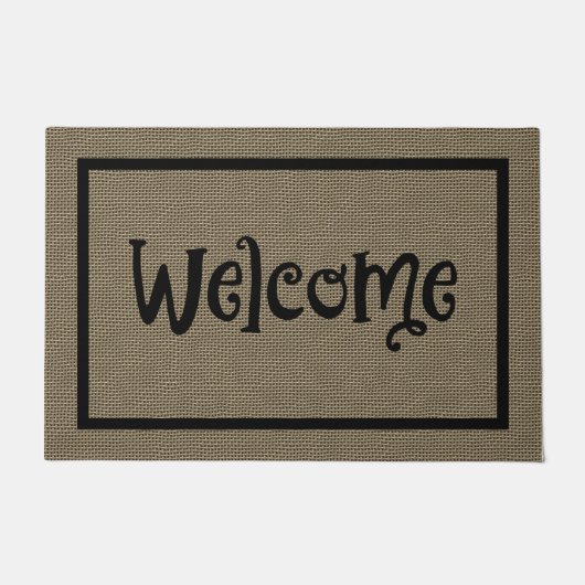 Saisonale Fun Fall Imitats Burlap Willkommensmat G Fußmatte (Vorderseite)