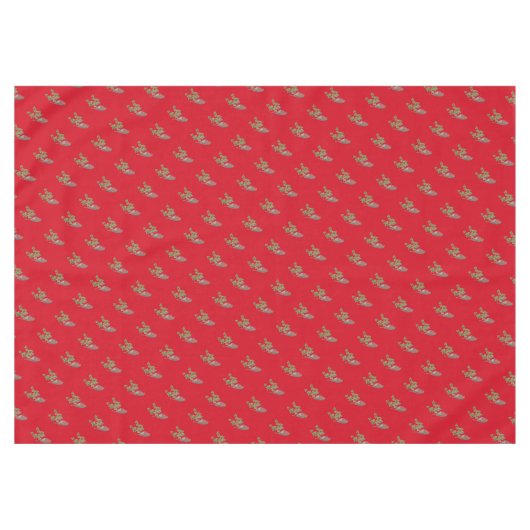 saisonale Gestaltung mit Efeu- und Rotwein-Weihnac Tischdecke (Vorderseite (Horizontal))