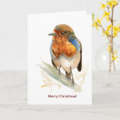 Saisonale Grußkarte mit europäischem Robin Karte (Gelbe Blume)